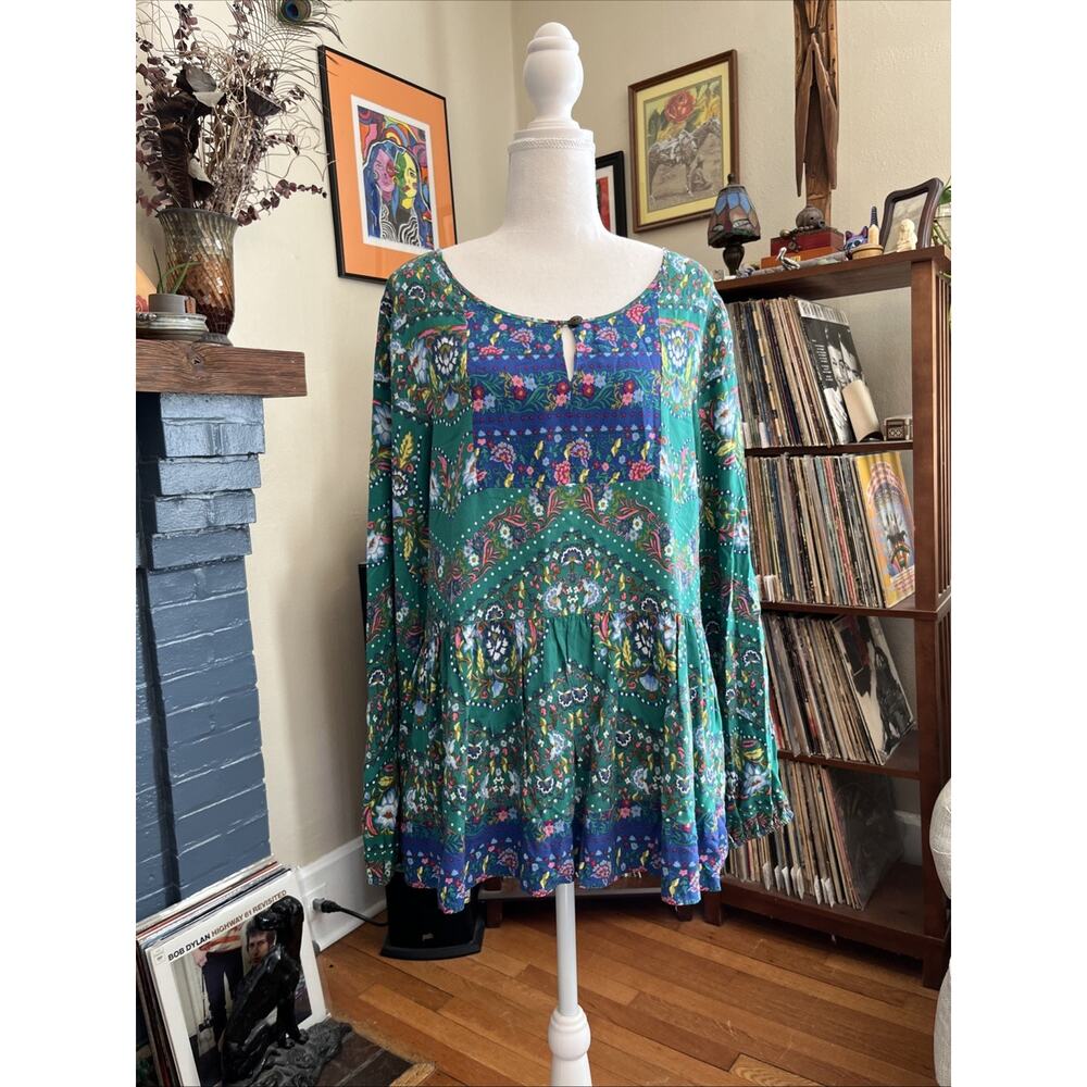 Matilda Jane / Carve Designs XL Ditsy Floral Boho Tunic Shirts Tops Lot Of 2 - Picture 5 of 11